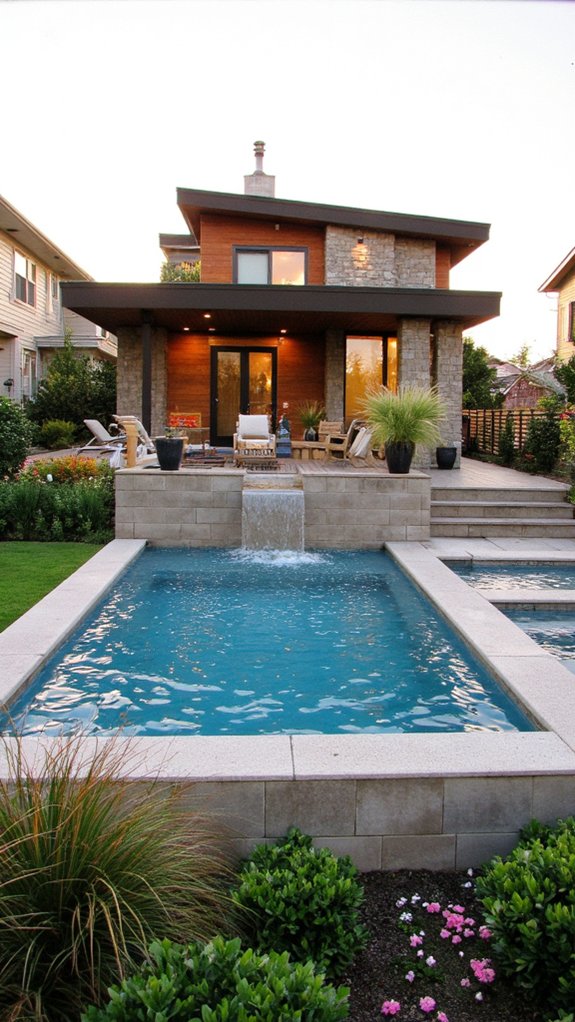 elegant raised pool design