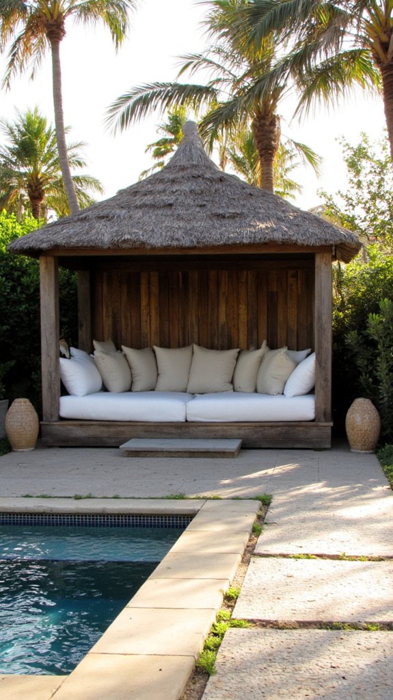 luxurious outdoor relaxation space