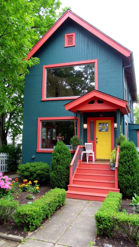 bold colors enhance exteriors