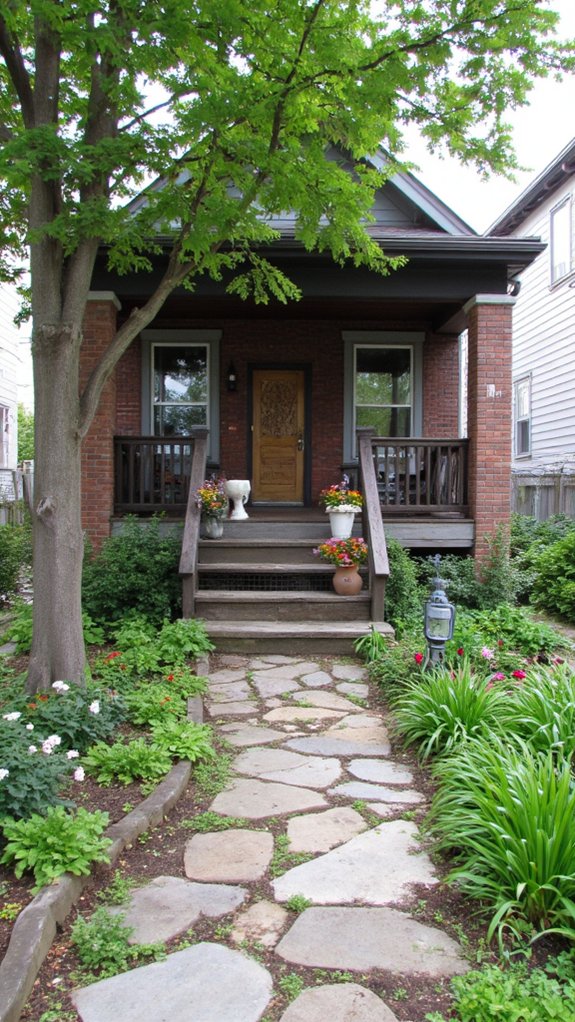 inviting natural stone pathway