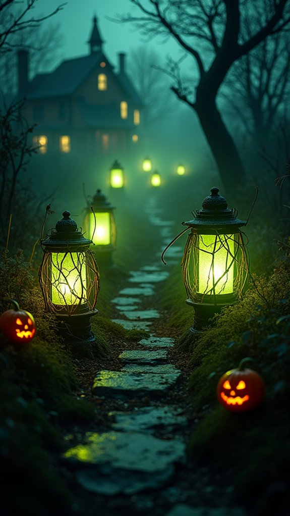 spooky haunted house lanterns