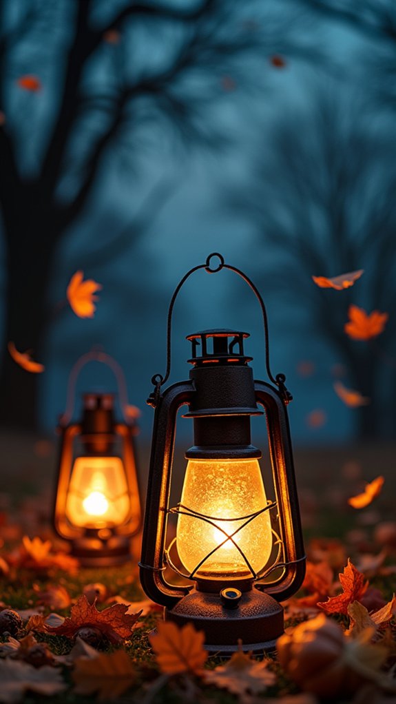charming vintage lantern halloween decor