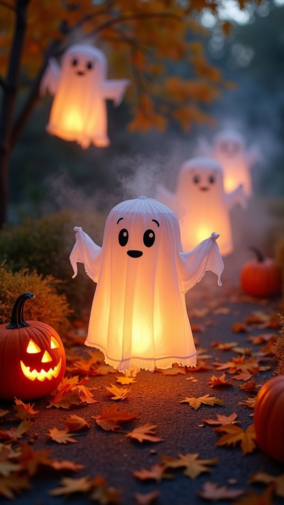 playful halloween ghost lights