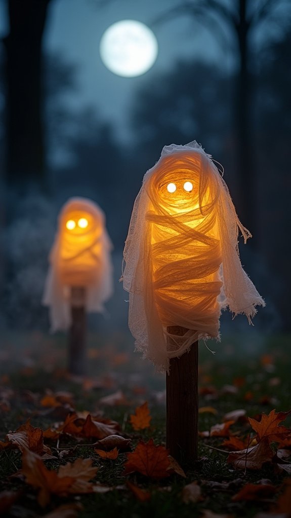 whimsical creepy mummy lanterns