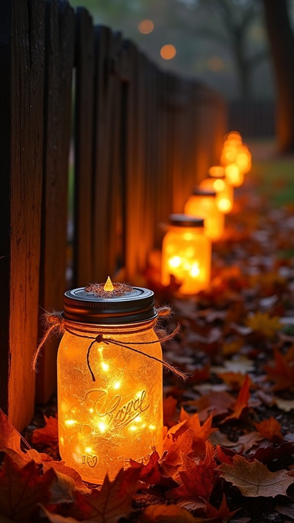 cozy lanterns in jars