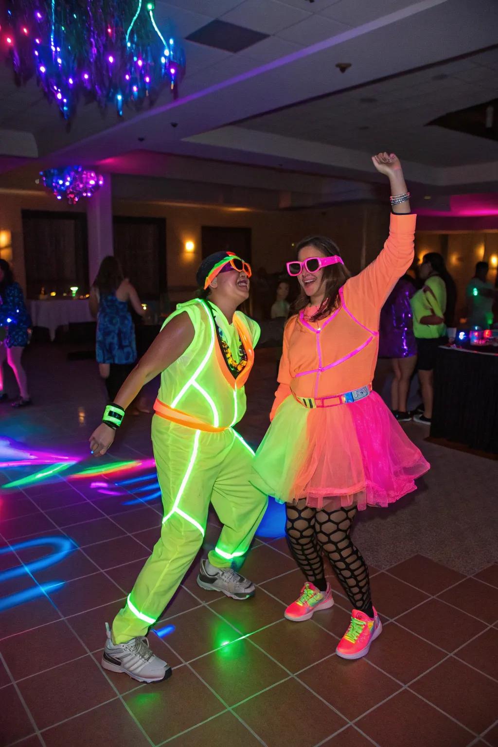 Inspire creativity with a neon costume contest.