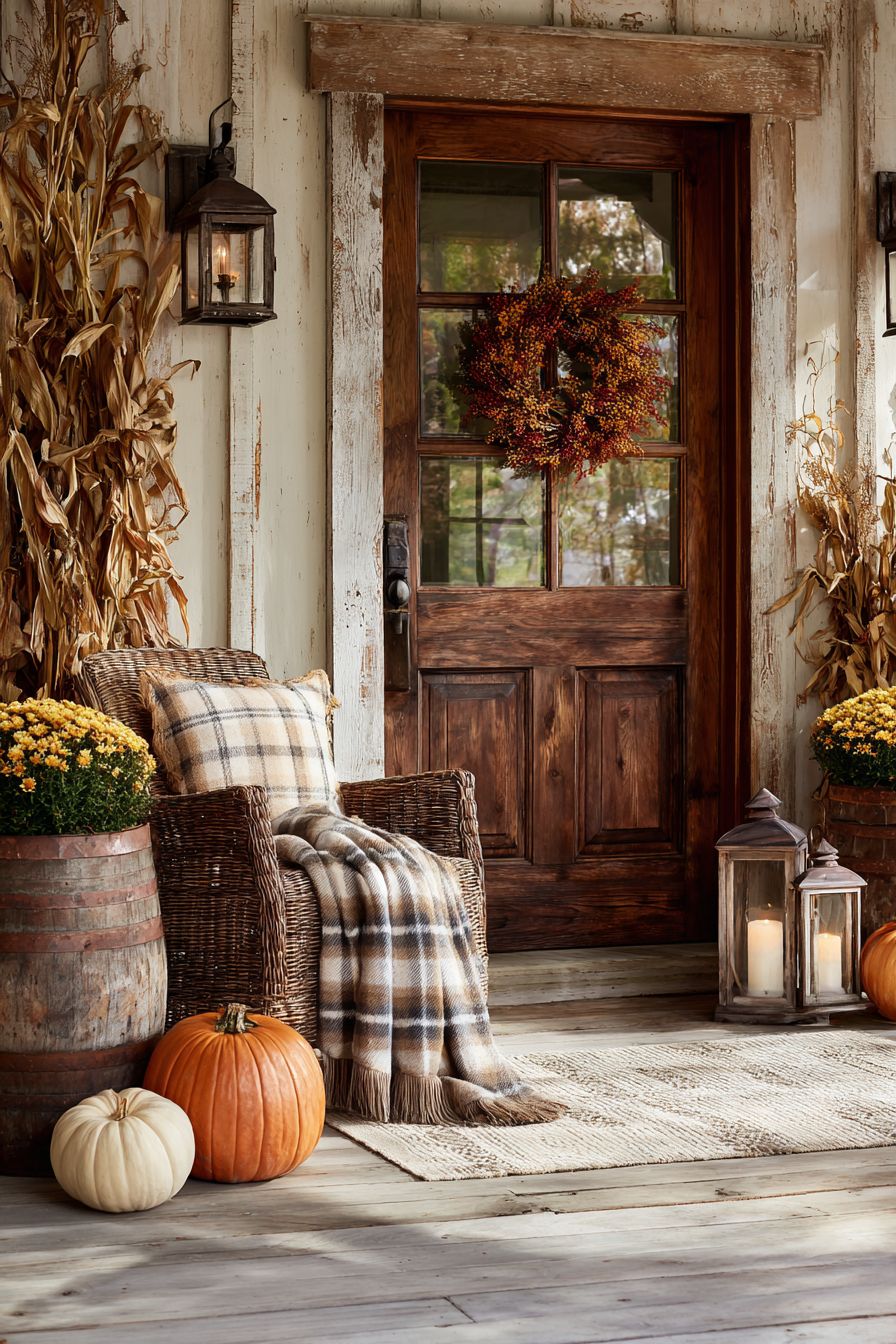 Accent Your Door With a Fall Wreath