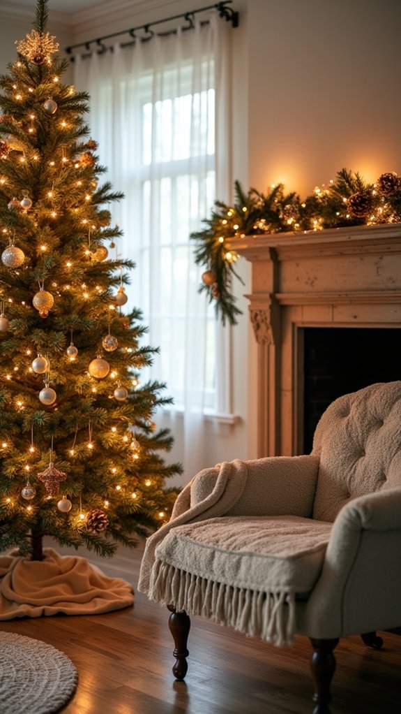 elegant champagne gold ornaments