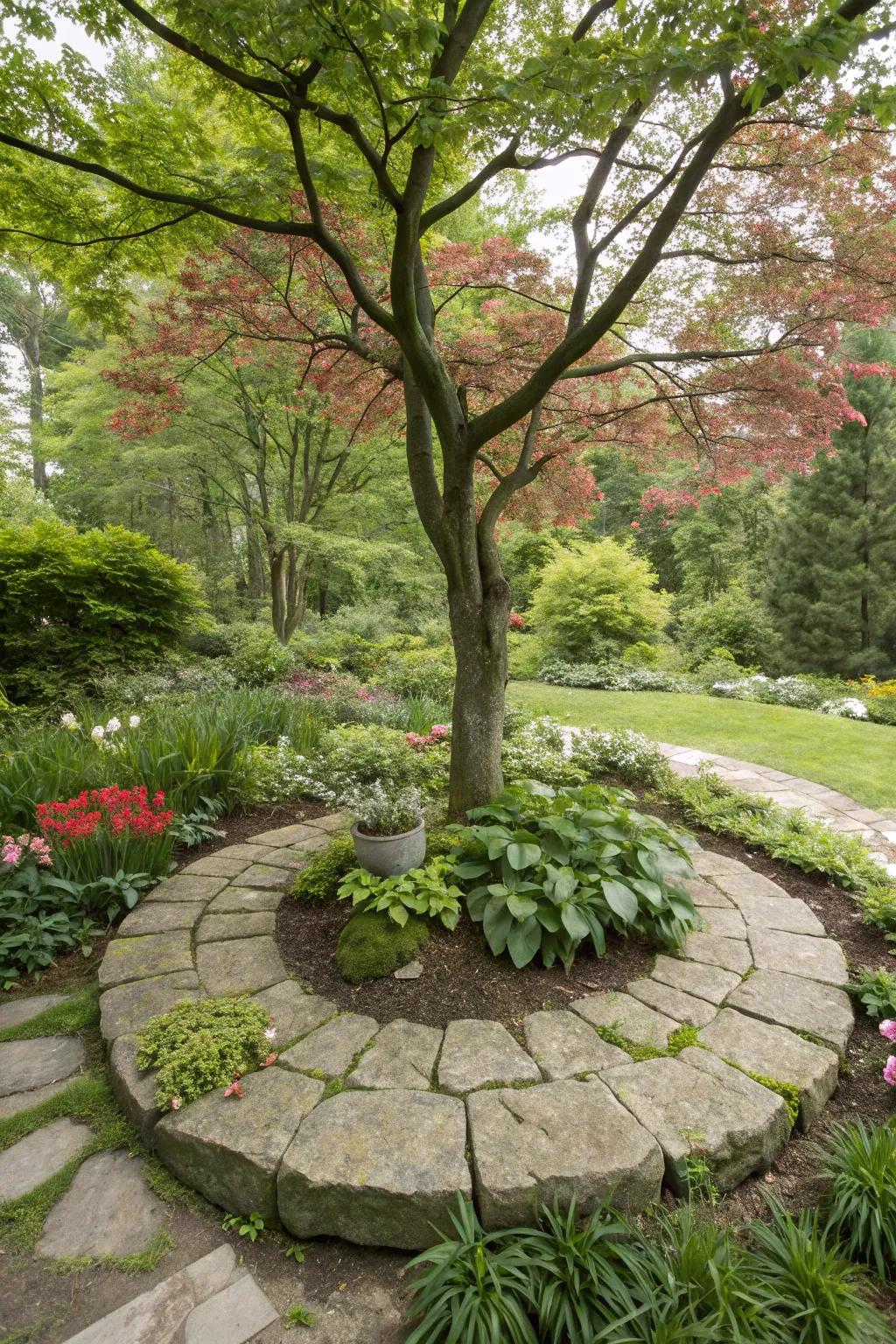 Circular designs foster harmony and balance in your garden.
