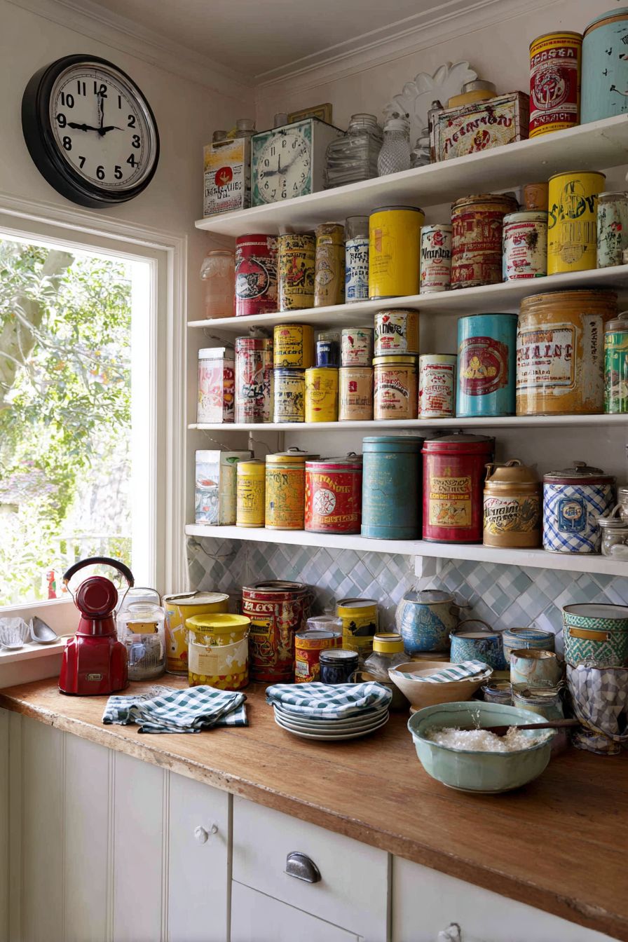 Incorporate Vintage Tins for Storage