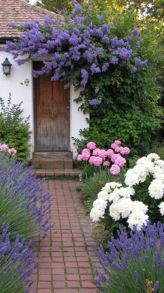charming lavender and peonies
