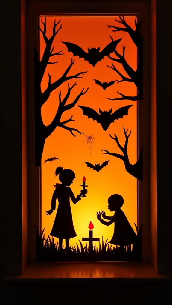spooky silhouettes create ambiance