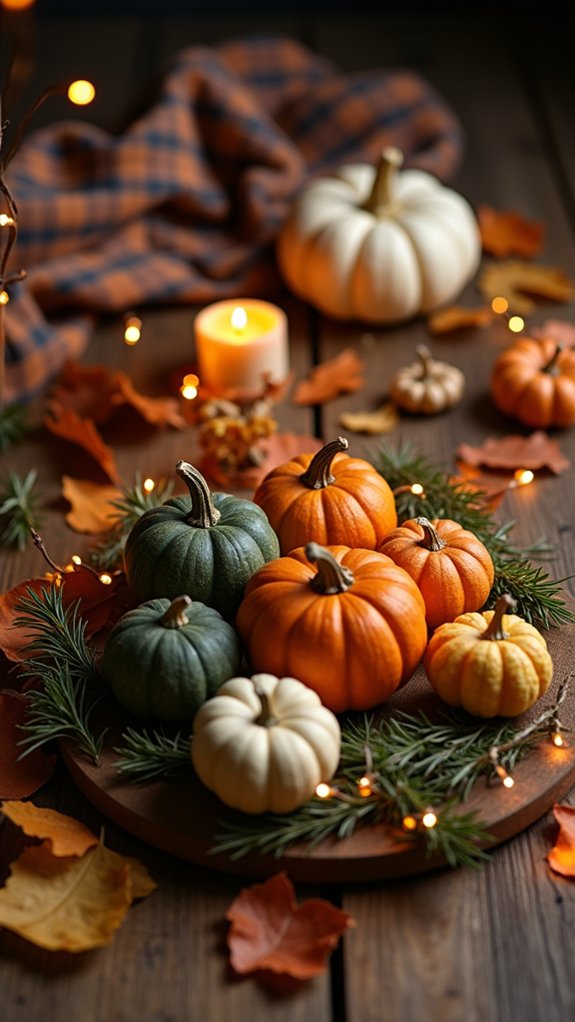 rustic autumn pumpkin decor