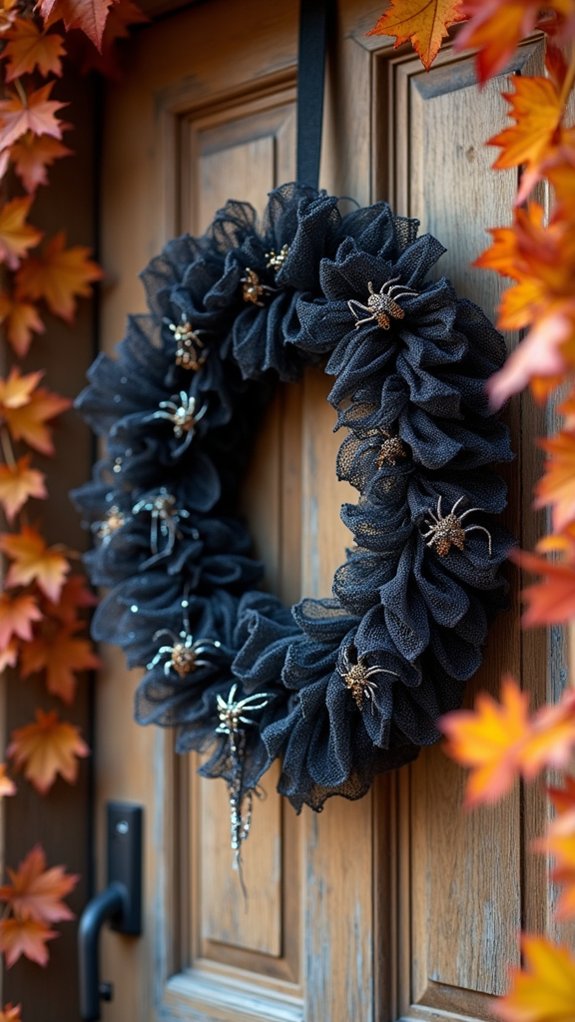spooky halloween door decor