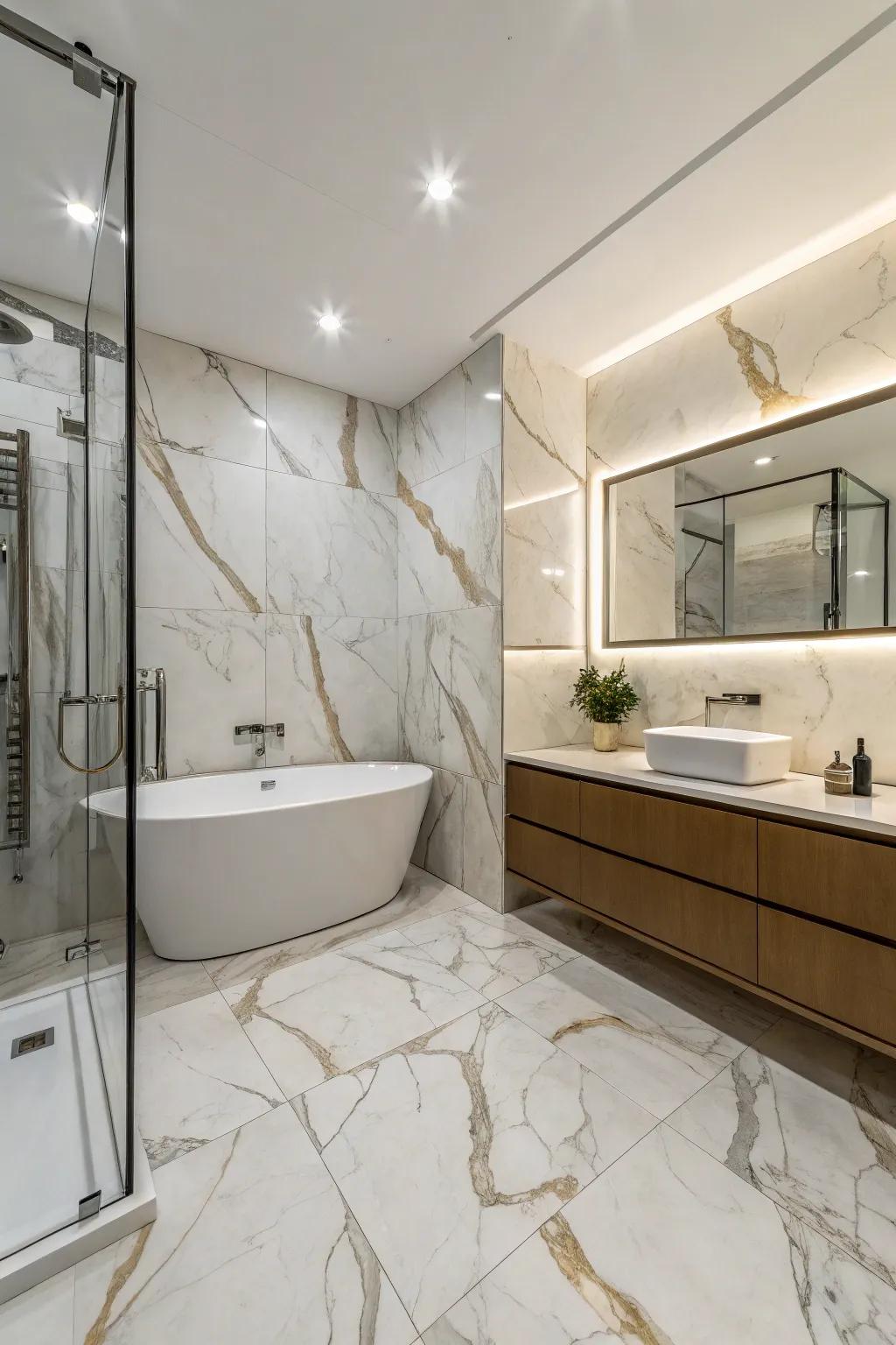 Stunning Porcelain Tile Ideas to Elevate Your Bathroom Design