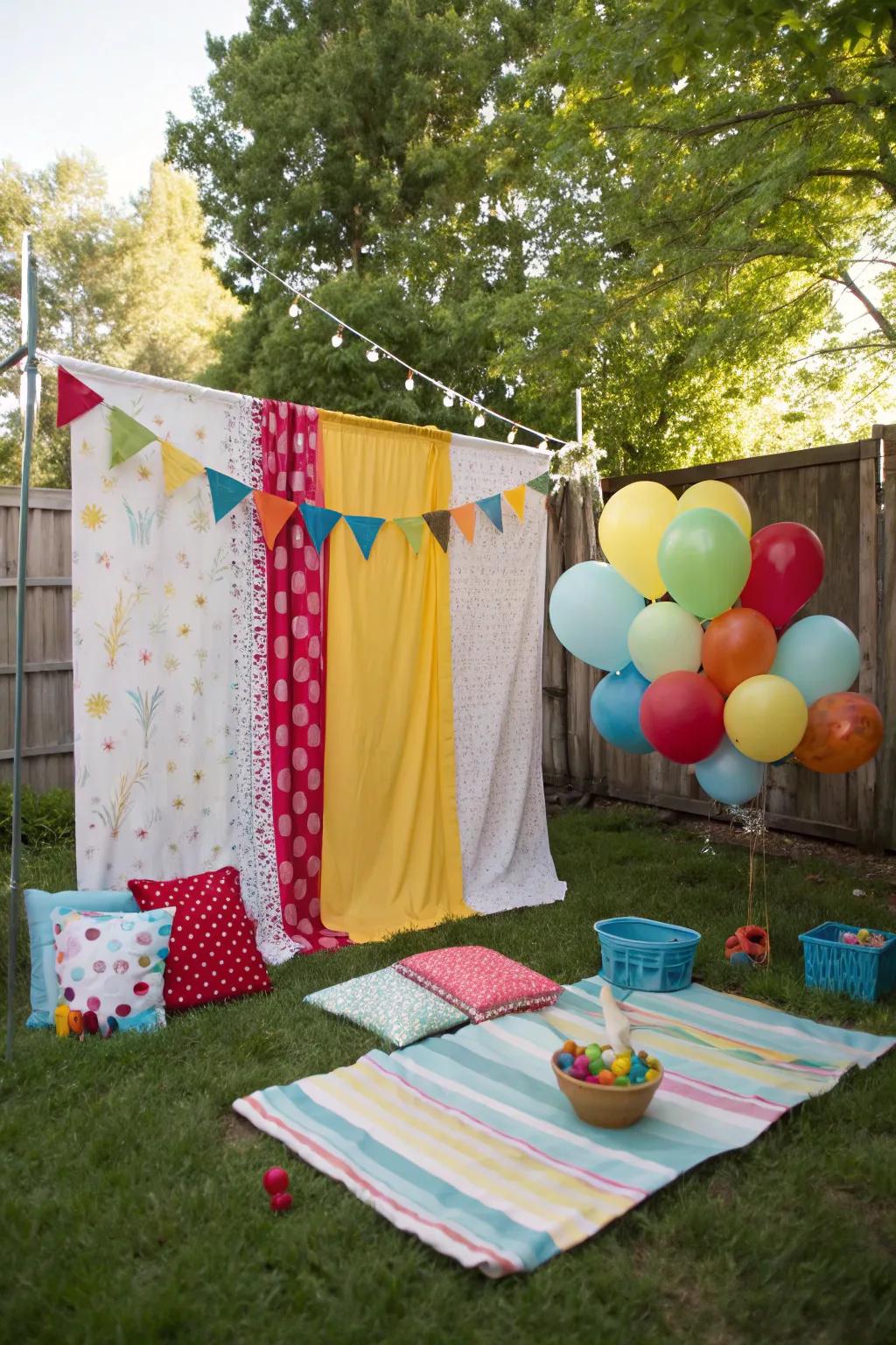 Document unforgettable moments using a DIY photo backdrop.