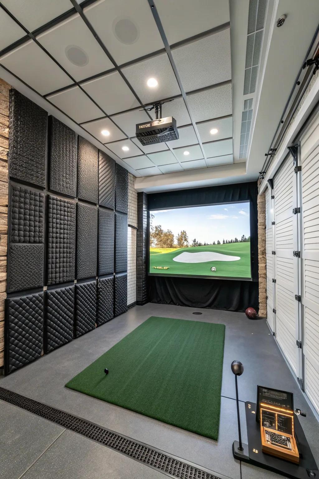 Acoustic panels help keep the noise down.