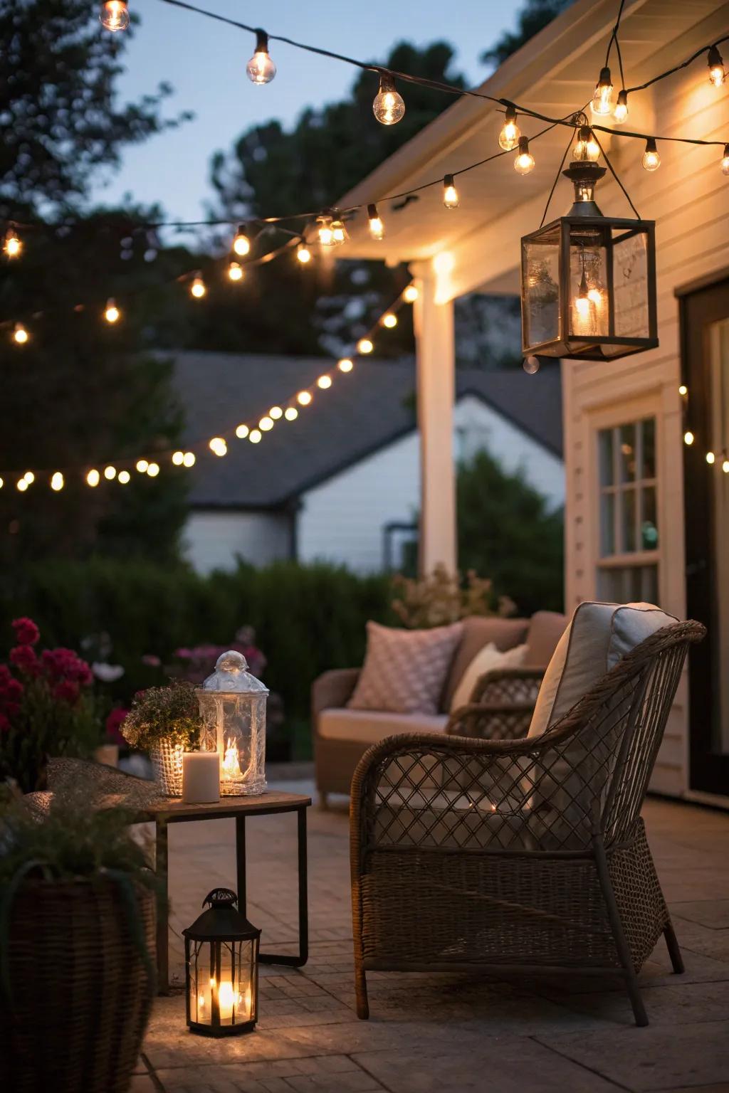 Subtle lighting makes your patio come alive when it gets dark.