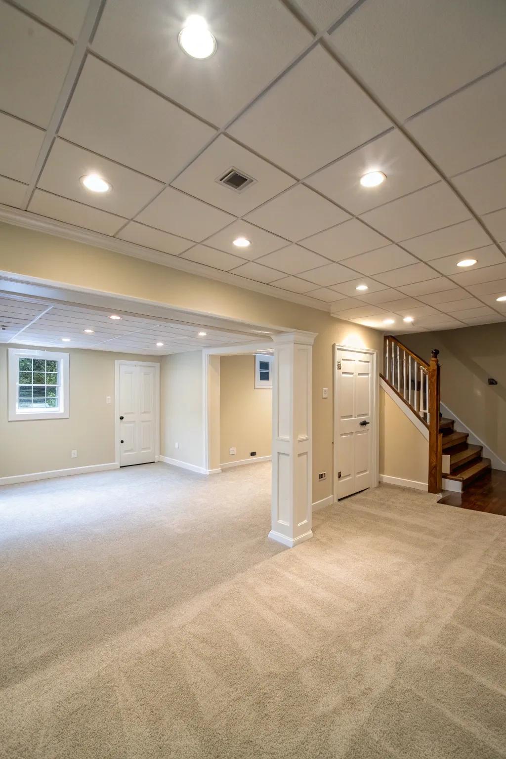 Transform Your Space: Stunning Stylish Basement Ceiling Ideas