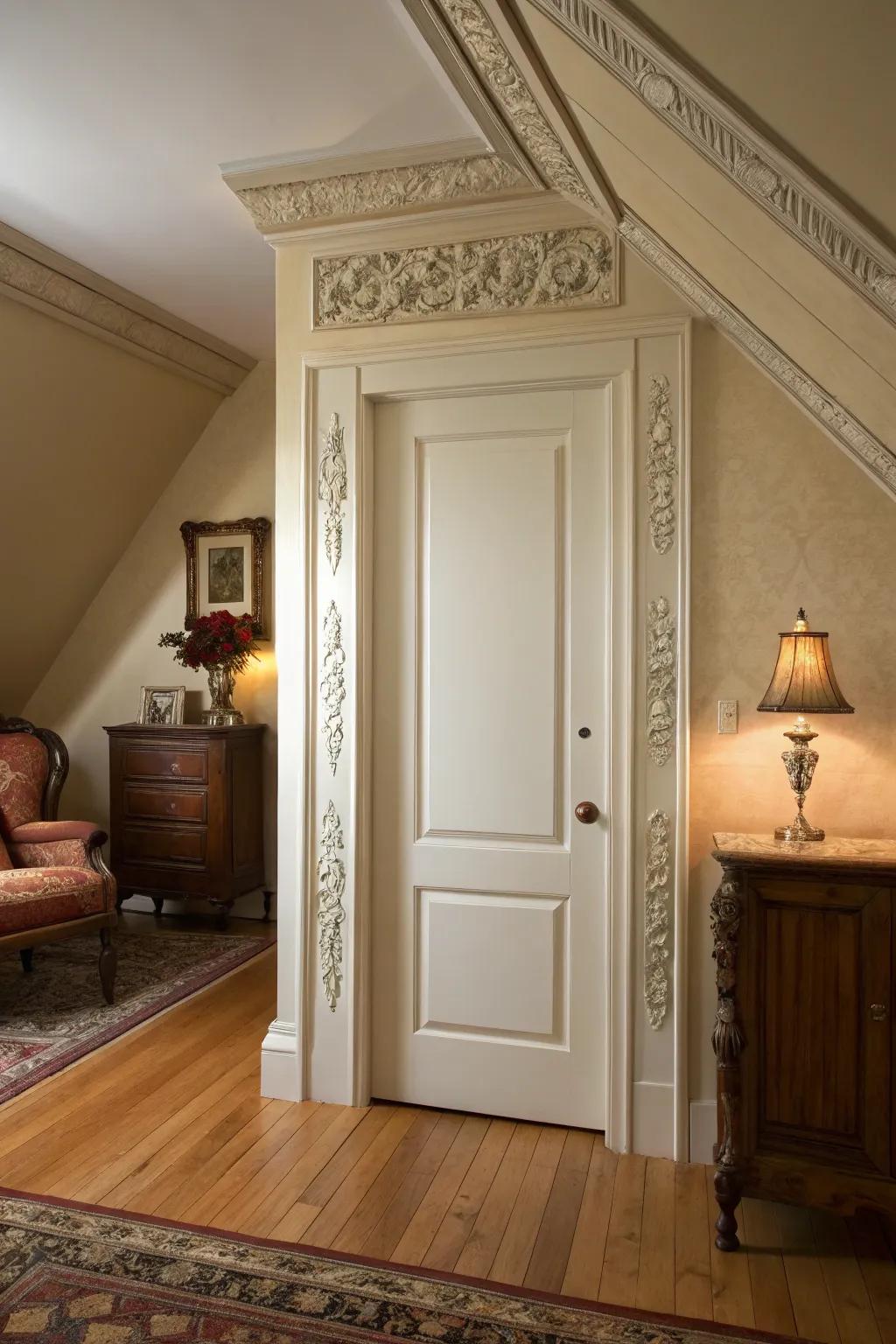 Chic Door Trim Ideas for Attic Entrances