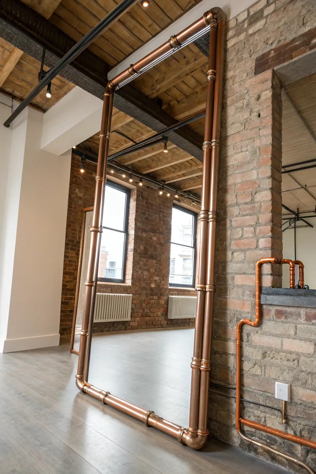 Unconventional resources such as copper can introduce a singular twist to mirror aesthetics.