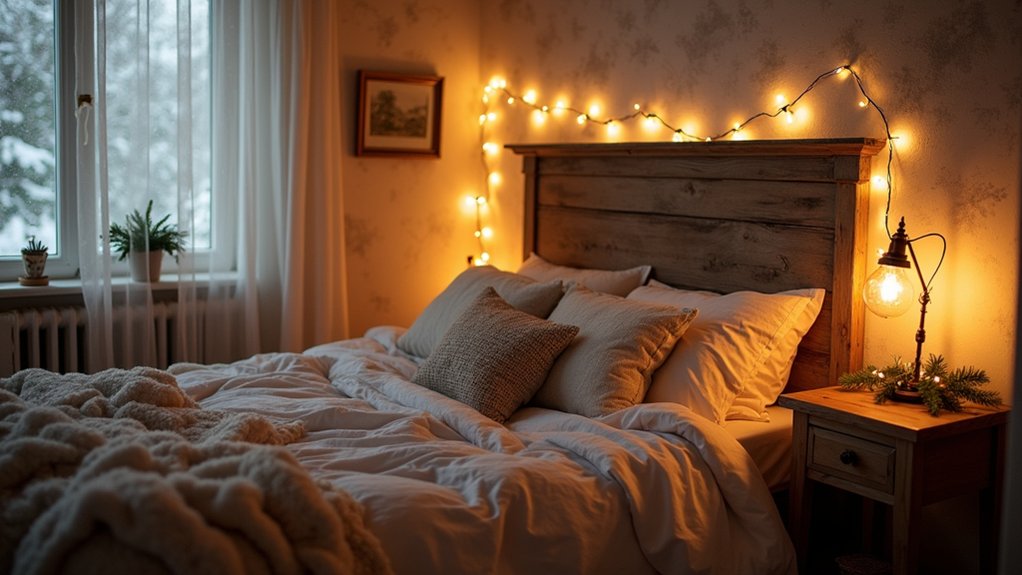 23 Cozy Romantic Christmas Bedroom Light Ideas for Peaceful Winter Nights