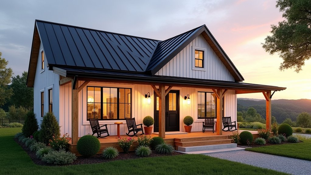 24 Cozy Modern Farmhouse One-Story Exterior Designs